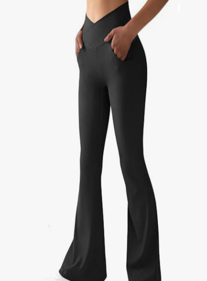 Pantalon évasé de levage de fesses