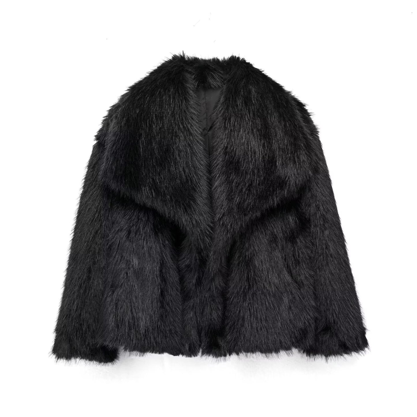 Manteau d'Hiver en Peluche Élégant