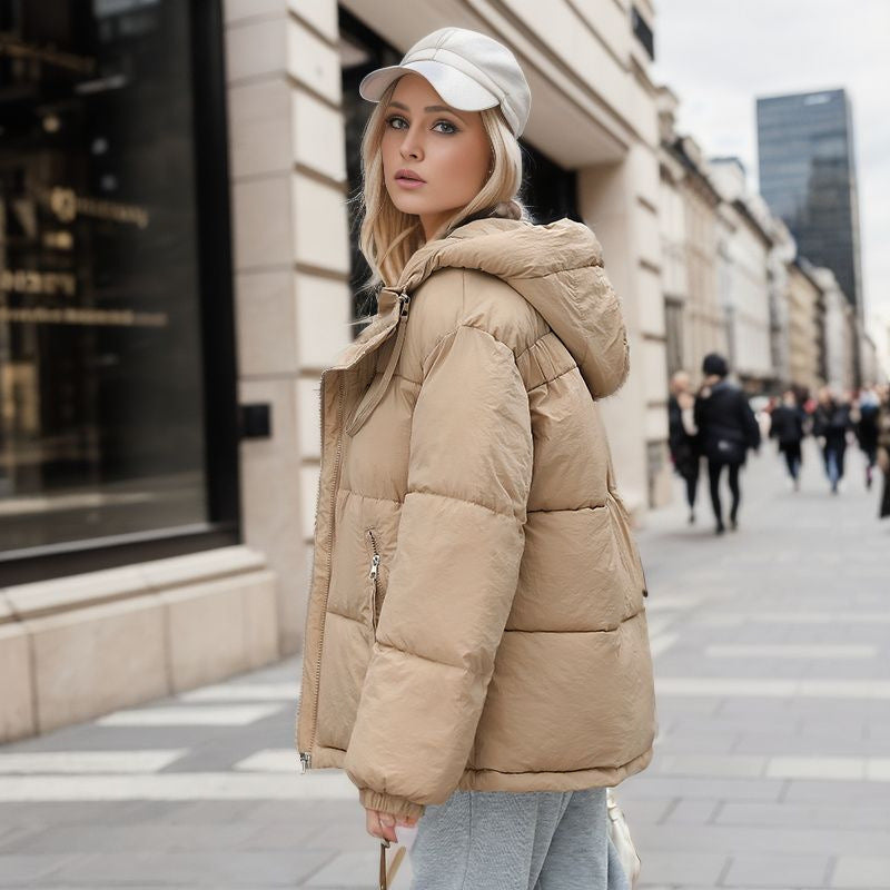 Parka à capuche en PU