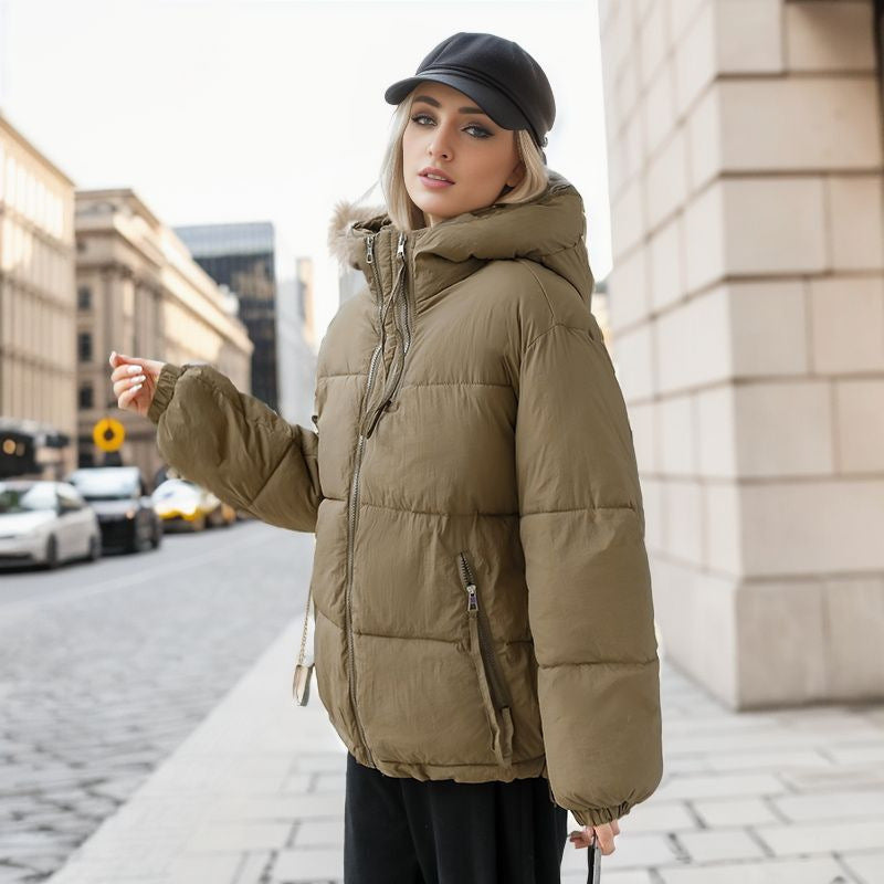 Parka à capuche en PU