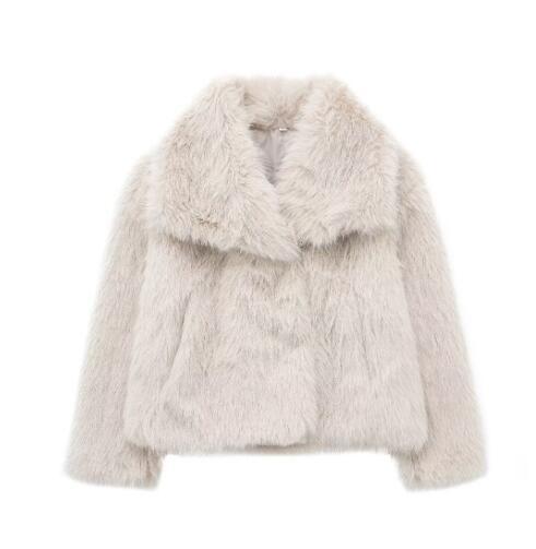 Manteau d'Hiver en Peluche Élégant